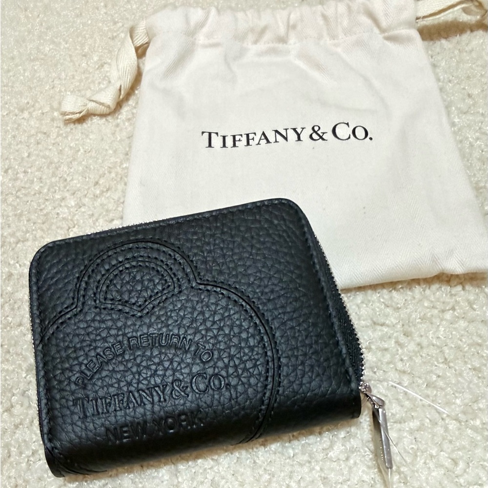 Tiffany & Co. Black Leather Coin Purse